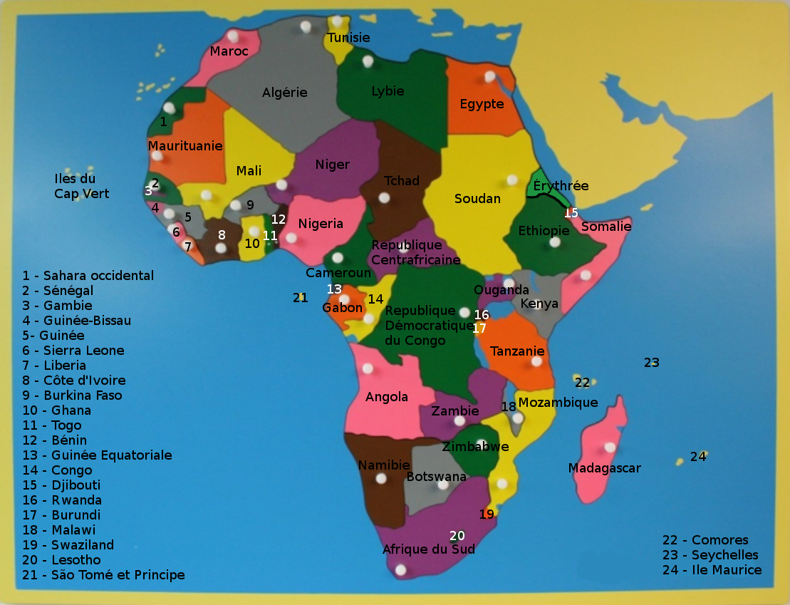 Comment apprendre la carte d afrique