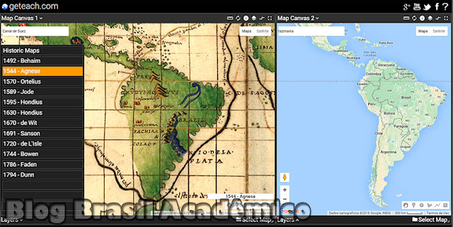 Comparando mapas históricos