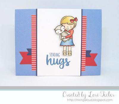 Sending Hugs card-designed by Lori Tecler/Inking Aloud-stamps from Neat and Tangled