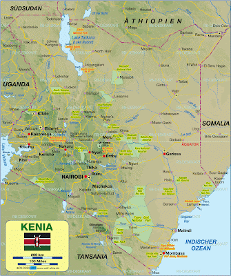 Mapamundi Mapa de Kenia África