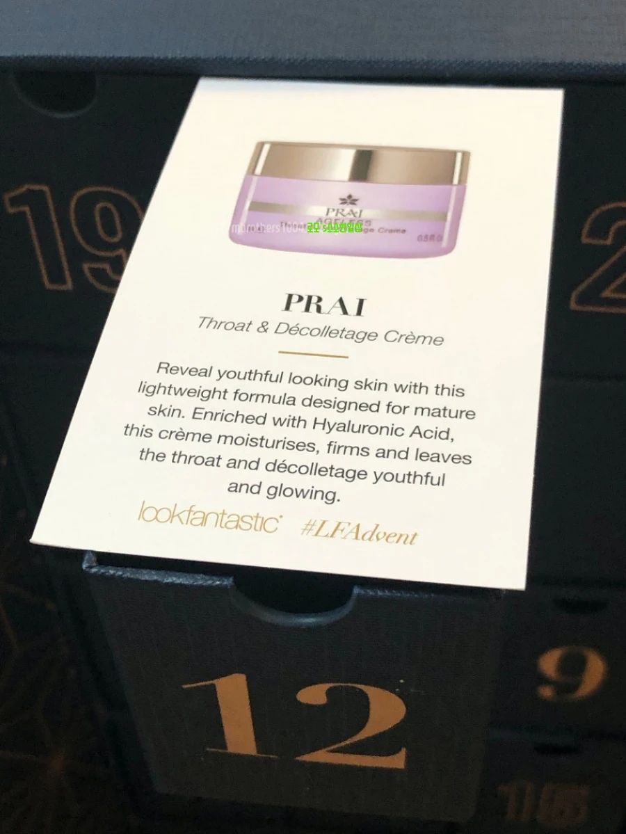 프라이 크림, PRAI AGELESS Throat & Decolletage Crème, 룩판타스틱직구, 영국직구, 룩판타스틱 어드벤트 2019 캘린더, lookfantastic Advent Calendar 2019, lookfantastic.com