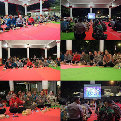 Polres Blitar Kota dan Kodim 0808 Jalin Sinergitas Nobar Wayang Orang "Pandawa Boyong"