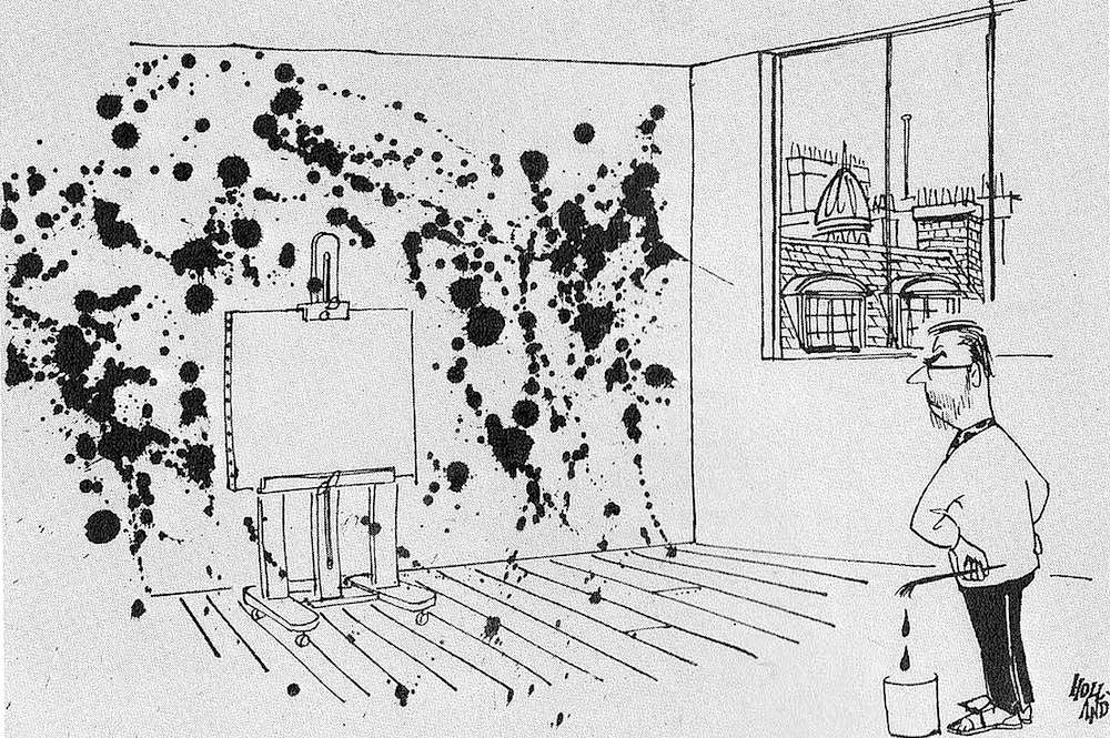 a 1959 cartoon about an artist painter and abstract art