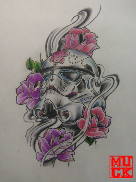 Starting work on this Sugar skull inspired storm trooper in a couple of