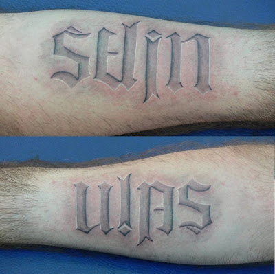 life and death ambigram. ambigram tattoo designs are