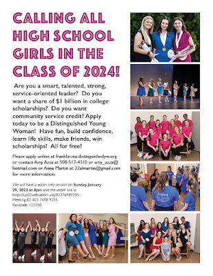 Distinguished Young Women, Info session scheduled for Jan 29