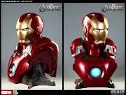 Iron Man Mark VII es un busto que alcanza los dos pies de altura (casi 61 . (theavengers sideshow ironmanmarkviibust )