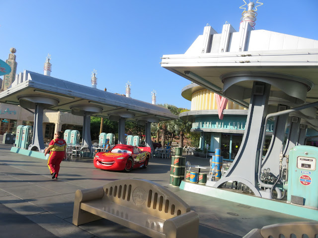 Lightning McQueen at Flo's Cars Land Disney California Adventure