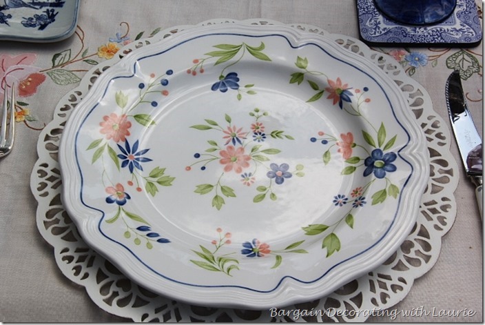 Blue and Pink Dinner Plate