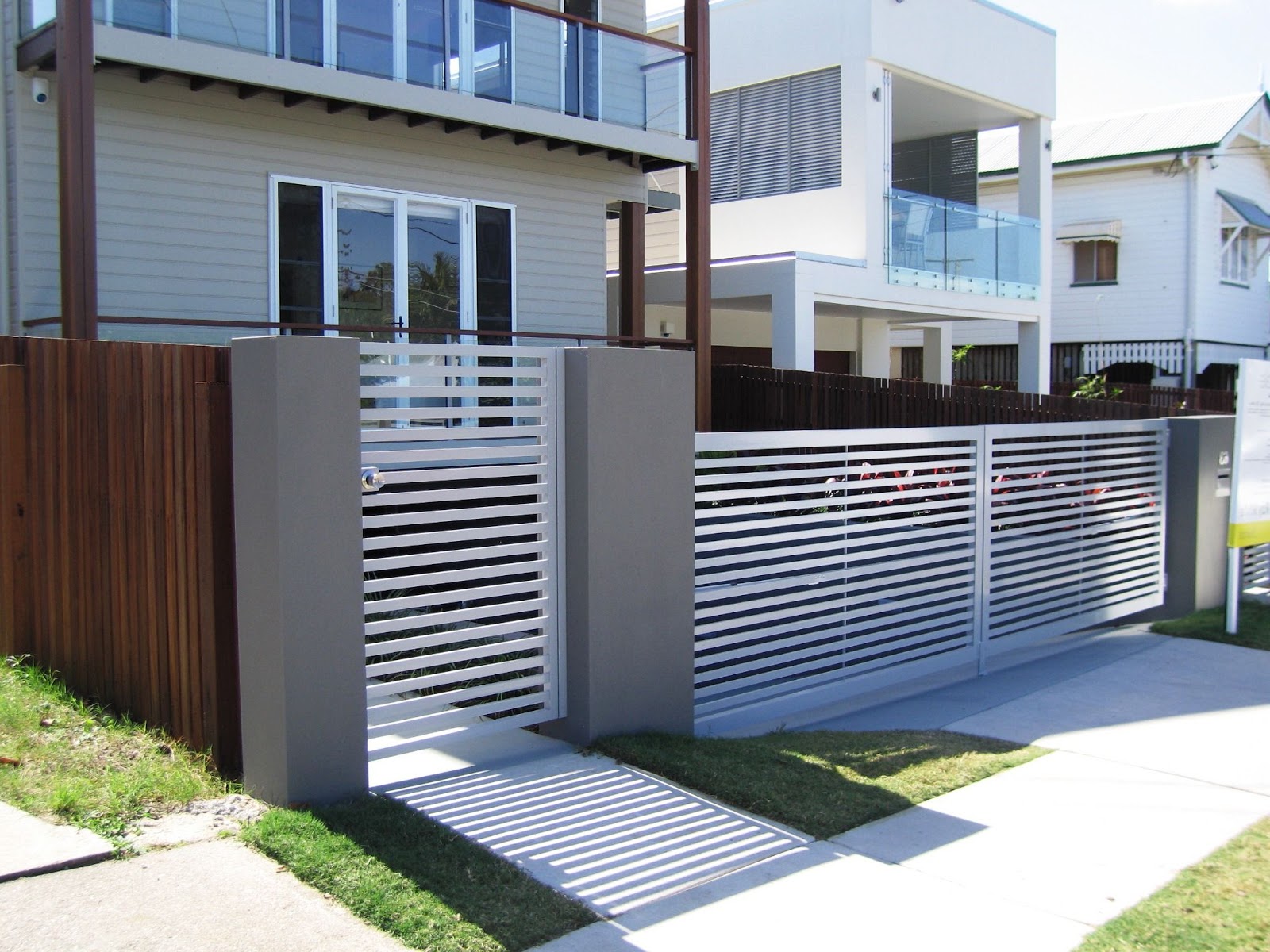 35 kombinasi warna cat pagar rumah minimalis hijau ungu 
