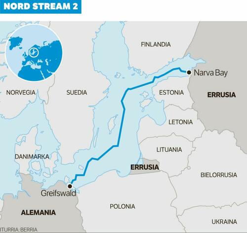 Nord Stream 2 area map.