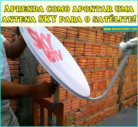 direção da antena sky