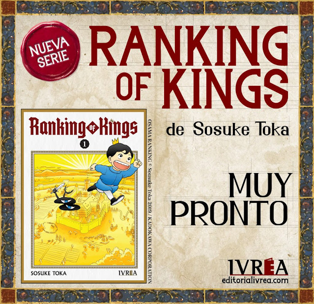 Ivrea publicará Ranking of Kings (Ousama Ranking) de Sosuke Toka.