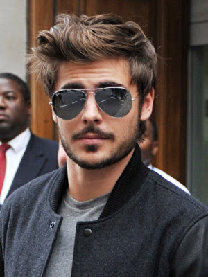 zac efron light beard