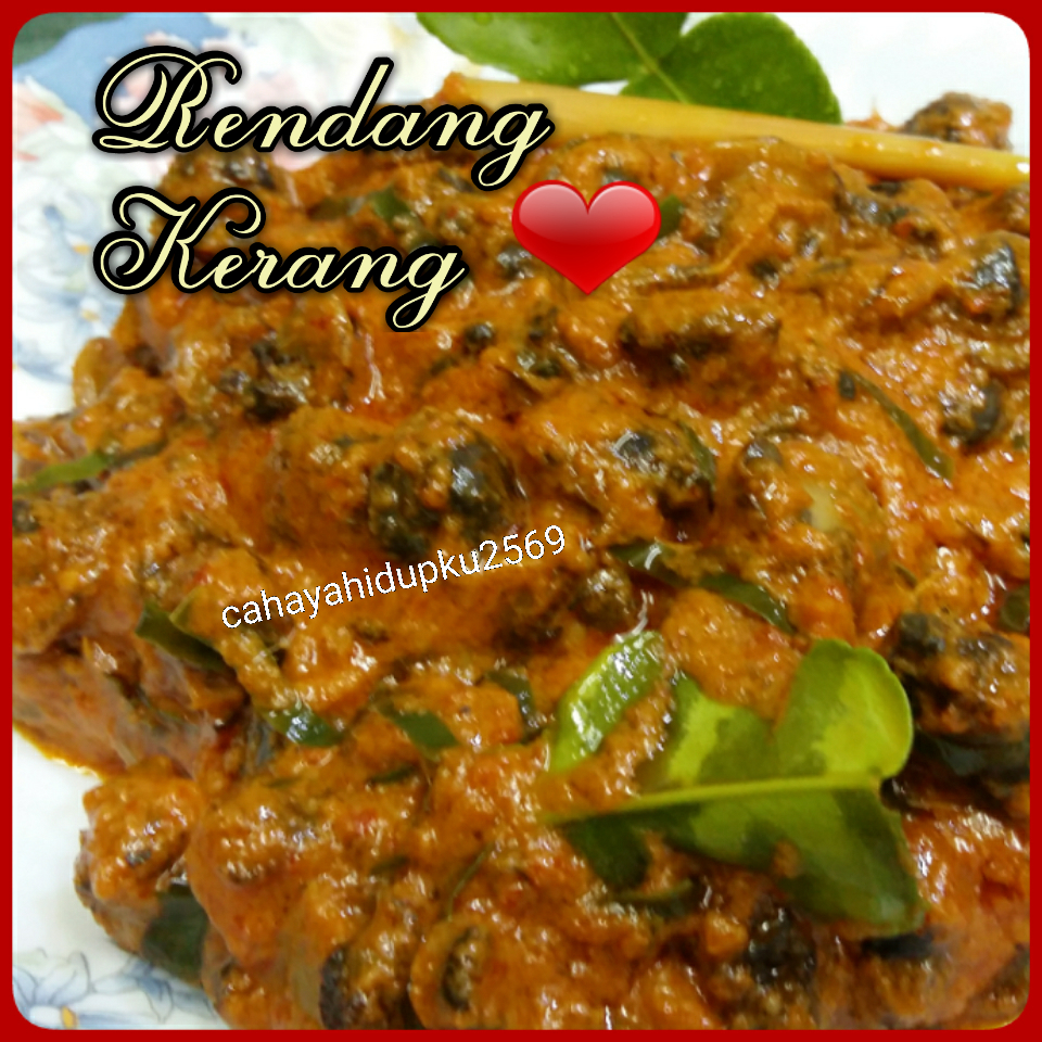 CAHAYA HIDUPKU: RENDANG KERANG MUDAH DAN SEDAP