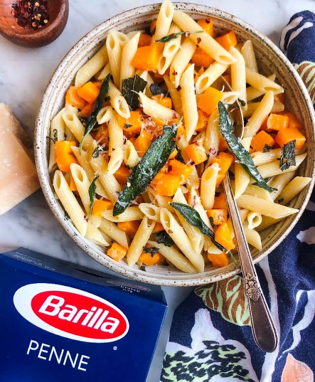 Penne Pasta with Roasted Butternut Squash