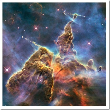 Parte de Eta Carina em foto feita pelo Hubble (Foto via R7)