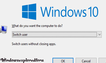 Switch user in Windows 10