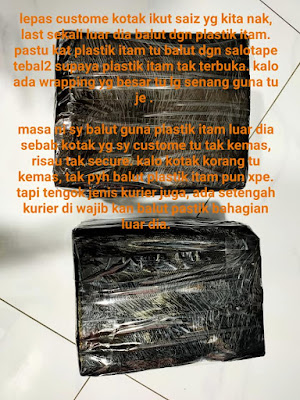 cara bungkus balang biskut untuk pos