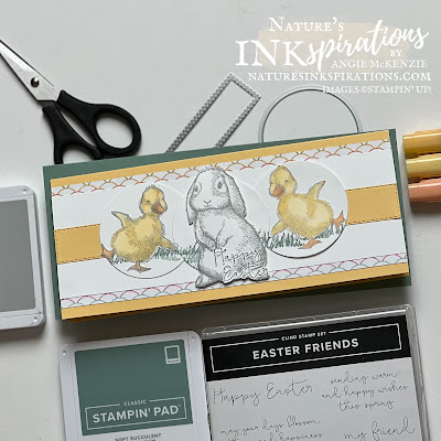 Stampin' Up! Easter Friends Slimline Card (supplies) | Nature's INKspirations by Angie McKenzie