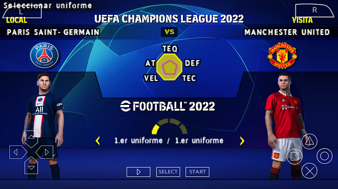 FINALLY! EFOOTBALL 2022 PSP-PPSSPP FINAL V. (C19) IMPROVED MASTER LEAGUE, +45 STADIUMS, FACES & MORE