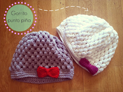 GORRO A GANCHILLO PUNTO PIÑA PASO A PASO CON VÍDEO TUTORIAL GRATIS