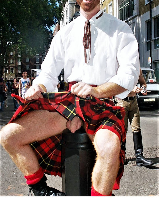 Kilt Dick Slips Cock Show.