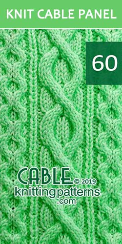 Knit Cable Panel Pattern 60, its FREE