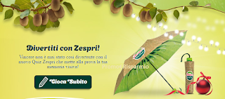 Logo Vinci gratis e subito gli Ombrelli Zespri