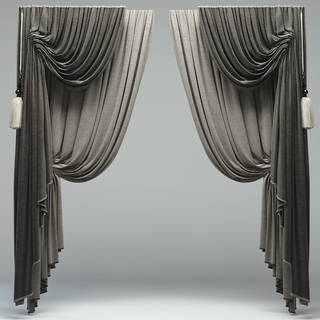 black and grey modern curtain designs 2016