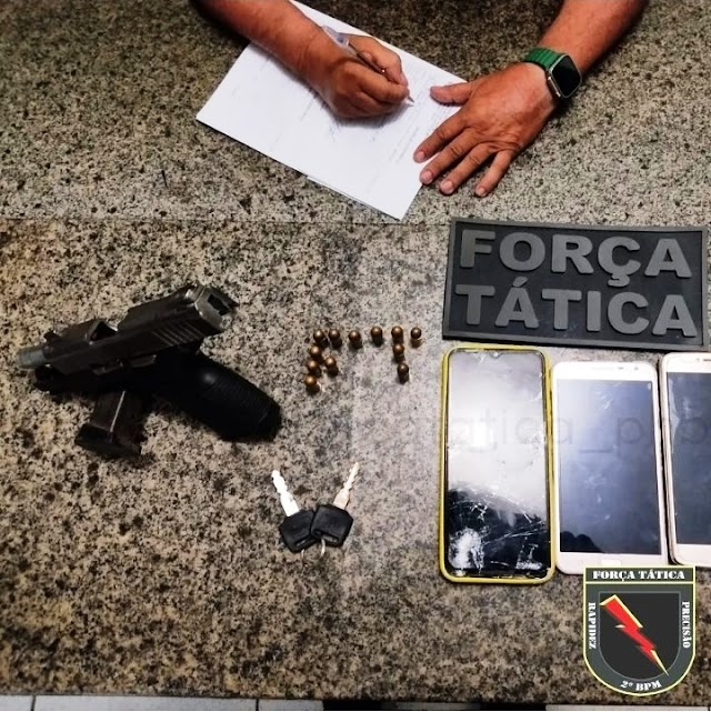 Polícia Militar apreende pistola e adolescente após perseguição no bairro Santa Isabel
