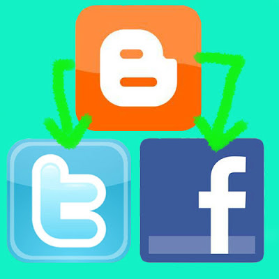 Cara menghubungkan Postingan Blogger dengan Twitter atau Facebook