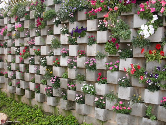 Wall with plants