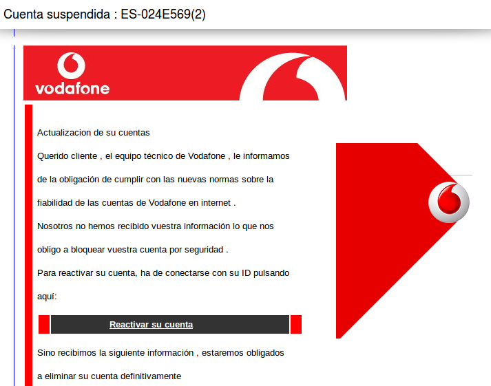 Phishing Vodafone