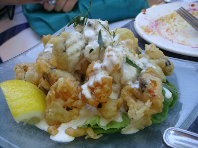 Fried mussels at Oleana, Cambridge, Mass.