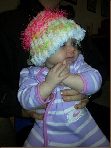 Lora in her new hat