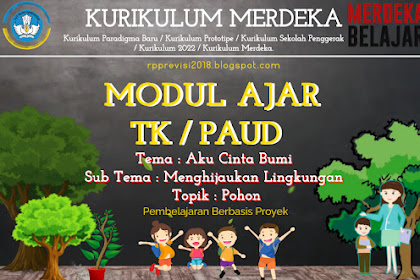 Modul Ajar TK/PAUD Kurikulum 2022 / Pembelajaran Berbasis Proyek Pohon