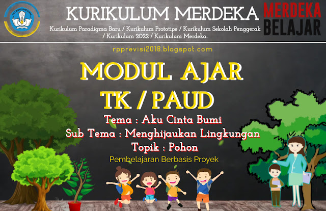 Modul Ajar TK/PAUD Kurikulum 2022 / Pembelajaran Berbasis Proyek Pohon