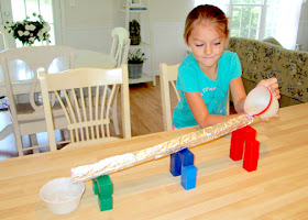 Tessa greatly enjoyed this simple project. She tested her Roman aqueduct many times.