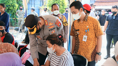 Kapolrestro Tangerang Kota: Distribusi BLT BBM, BPNT, PKH di Pabuaran Tumpeng Lancar