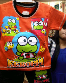 busana kartun keroppi