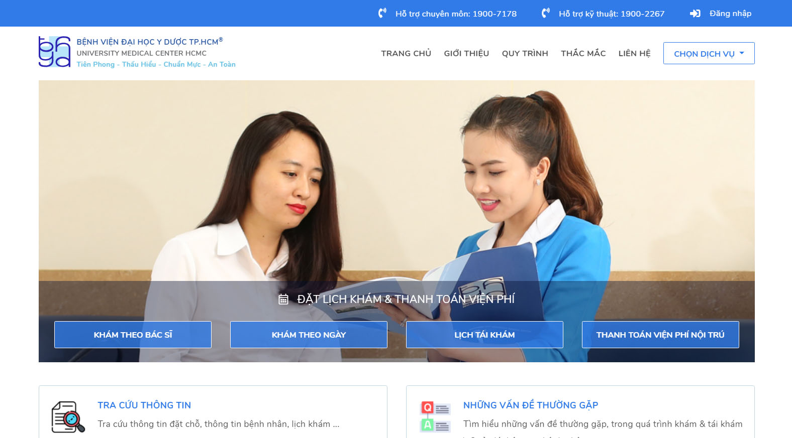 Hướng dẫn đặt lịch khám bệnh online ở bệnh viện Đại học Y Dược thành phố Hồ Chí Minh