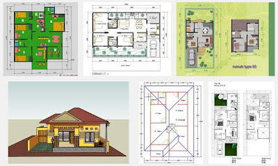 Denah Desain  Rumah  Sederhana 