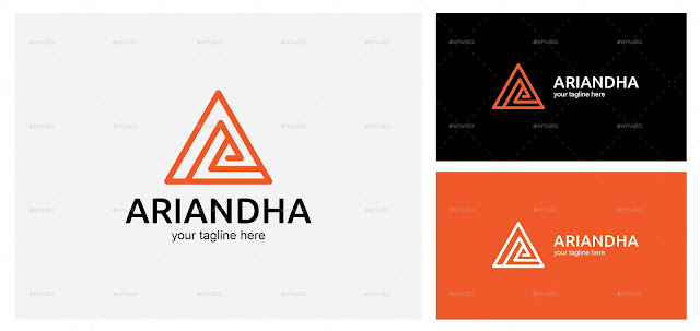  arianda line logo template minimalist