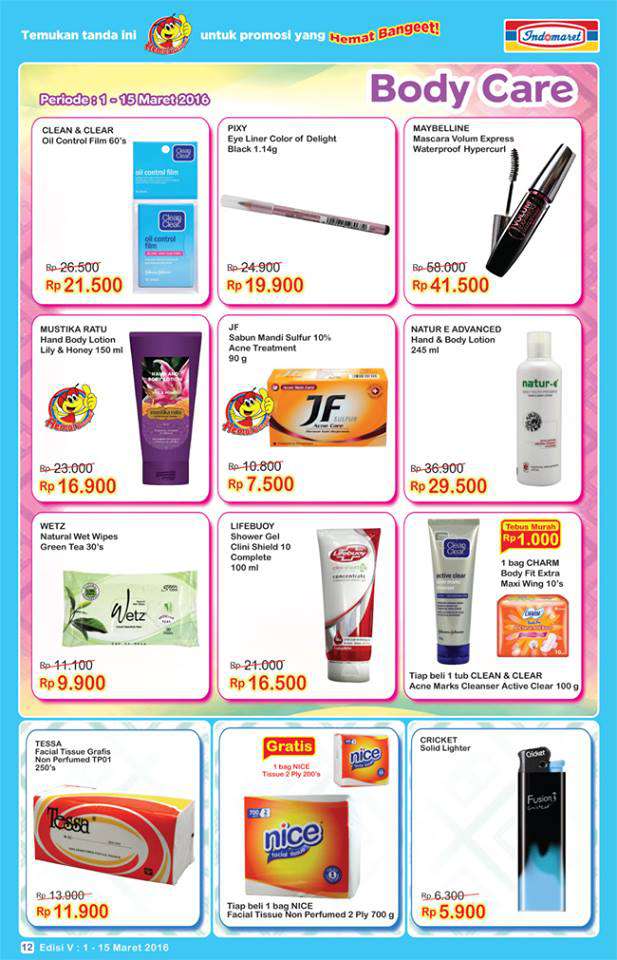 Katalog Harga Diskon Indomaret 1 s/d 15 Maret 2016