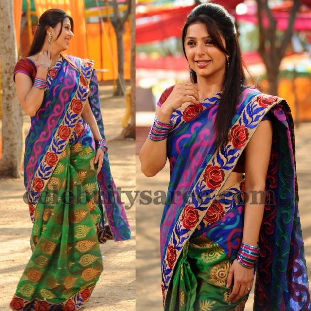 Bhumika in Half and Half Saree