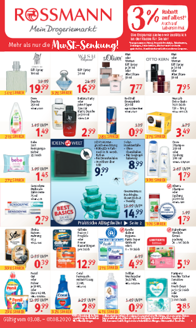 ROSSMANN  Akcionen, Coupons + Prospekt - Angebote  ab 03.08