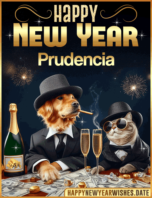 Happy New Year wishes gif Prudencia