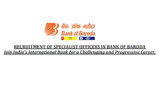 Bank of Baroda (BOB) Recruitment for Specialist Officers