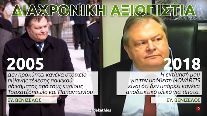 ΑΦΟΥ ΤΟ ΛΕΕΙ Ο ΒΕΝΙΖΕΛΟΣ ΔΕΝ ΥΠΑΡΧΕΙ ΑΜΦΙΒΟΛΙΑ. ΕΤΣΙ ΘΑ ΕΙΝΑΙ. ΔΕΝ ΧΡΕΙΑΖΟΝΤΑΙ ΟΥΤΕ ΔΙΚΑΣΤΗΡΙΑ !!!